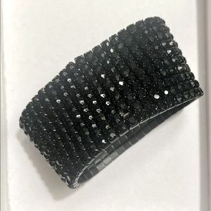 NEW black rhinestone elastic fashion bracelet